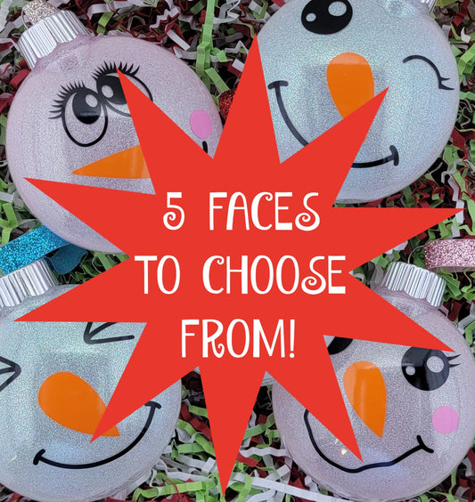 Snowman Face Christmas Ornaments