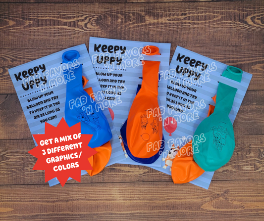 Bluey Party Favors Keepy Uppy Balloon Party Favor