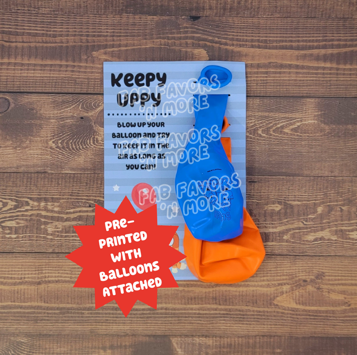 Bluey Party Favors Keepy Uppy Balloon Party Favor