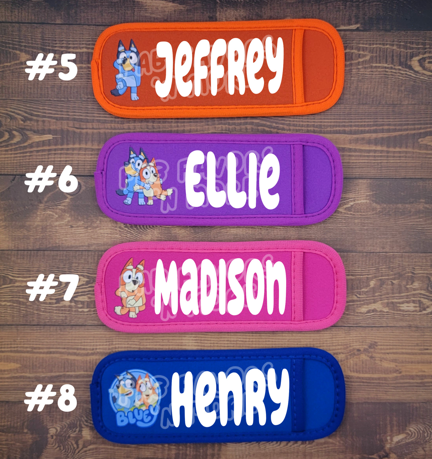 Bluey Party Favors Personalized Popsicle Holders