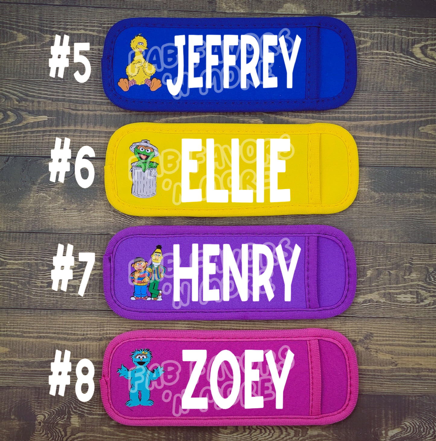 Street Monsters Party Favors Personalized Popsicle Holders