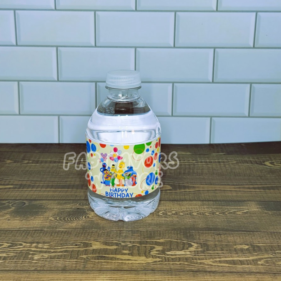 Street Monsters Party Decorations Personalized Water Bottle Labels
